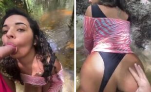 Lua Souza fodendo na cachoeira